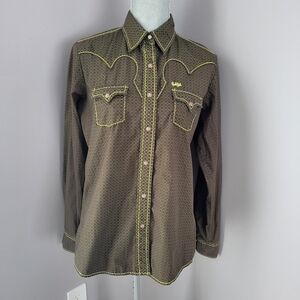 Cruel Girl Western Style Shirt with Yellow Accents
